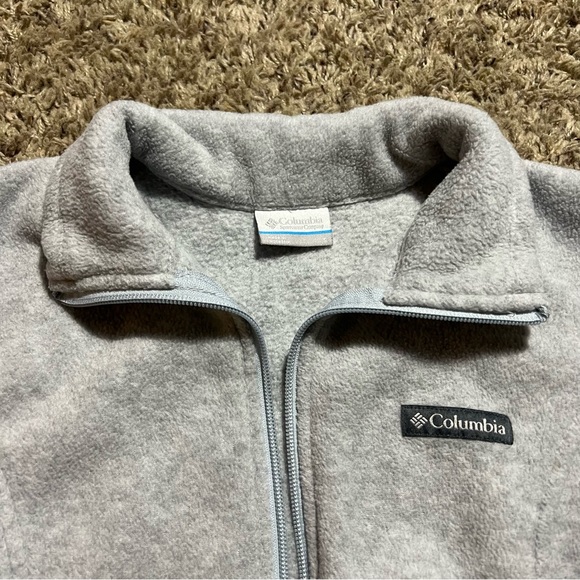 Columbia Gray Heather Full Zip Fleece Jacket Size Smalll - Picture 4 of 10